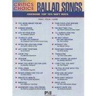 Ballad Songs : Awesome Top Ten Soft Rock Including Ten #1 Songs!