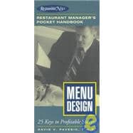 Restaurant Manager's Pocket Handbook Menu Design