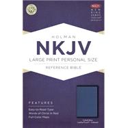 NKJV Large Print Personal Size Reference Bible, Cobalt Blue LeatherTouch, Indexed