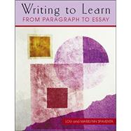 Writing to Learn 3: Student Book From Paragraph to Essay