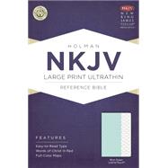 NKJV Large Print Ultrathin Reference Bible, Mint Green LeatherTouch