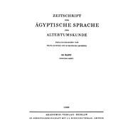 Zeitschrift für Ägyptische Sprache und Altertumskunde. Band 95, Heft 2