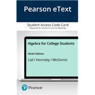 Pearson eText Algebra for College Students -- Access Card