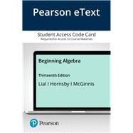Pearson eText Beginning Algebra -- Access Card