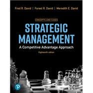 Strategic Management: A Competitive Advantage Approach, Concepts and Cases [Rental Edition],9780137897667