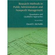 Research Methods in Public Administration and Nonprofit Management : Qualitative and Quantitative Approaches