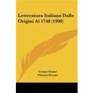 Letteratura Italiana Dalle Origini Al 1748
