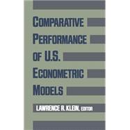 Comparative Performance of U.S. Econometric Models