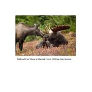 Bull and Cow Moose in Alaskan Forest