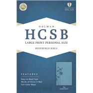 HCSB Large Print Personal Size Bible, Teal LeatherTouch