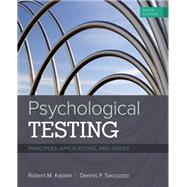 Enhanced MindTap for Kaplan/Saccuzzo's Psychological Testing: Principles, Applications, and Issues, 1 term Instant Access