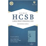 HCSB Large Print Personal Size Bible, Teal LeatherTouch Indexed