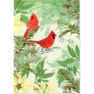 Cardinals and Poinsettia Deluxe Holiday Cards