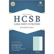 HCSB Large Print Ultrathin Reference Bible, Mint Green LeatherTouch