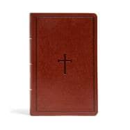 CSB Large Print Personal Size Reference Bible, Brown LeatherTouch