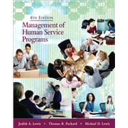 Management Of Human Service Programs