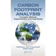 Carbon Footprint Analysis: Concepts, Methods, Implementation, and Case Studies