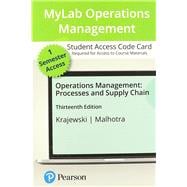 MyLab Operations Management with Pearson eText -- Access Card -- for Operations Management: Processes and Supply Chains,9780136827832