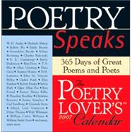 Poetry Speaks 2007 Calendar