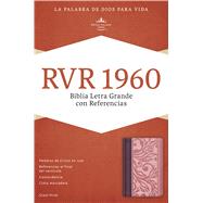 RVR 1960 Biblia Letra Gigante con Referencias, borravino/rosado símil piel
