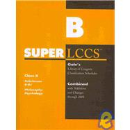 SuperLCCS: Class B: Subclasses B-BJ: Philosophy, Psychology