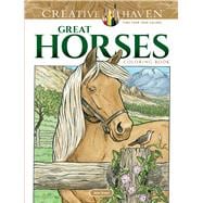 Creative Haven Great Horses Coloring Book