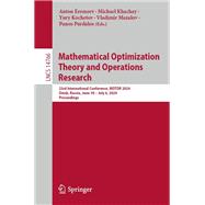 Mathematical Optimization Theory and Operations Research