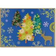 Contemporary Trees Deluxe Boxed Holiday Cards