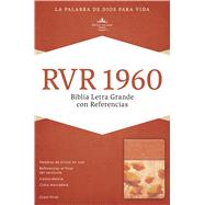 RVR 1960 Biblia Letra Gigante con Referencias, damasco/coral símil piel