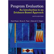 Program Evaluation: An Introduction to an Evidence-Based Approach