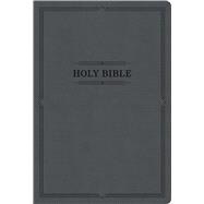 KJV Large Print Thinline Bible, Value Edition, Charcoal LeatherTouch