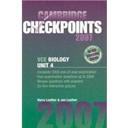 Cambridge Checkpoints VCE Biology Unit 4 2007