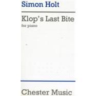 Simon Holt Klops Last Bite for Piano