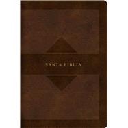 RVR 1960 Biblia letra grande tamaño manual edición tierra santa, café símil piel Mass Market