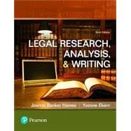 Legal Research, Analysis, and Writing, 6th edition - Pearson+ Subscription