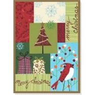 Merry Christmas Patchwork Large Boxed Holiday Cards