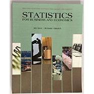 Statistics for Business and Economics Package Miami University of Ohio, 1/e (Statistics for Business and Economics, 2/e + MathXL Access Card)