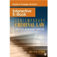 Contemporary Criminal Law Interactive eBook; Concepts, Cases, and Controversies