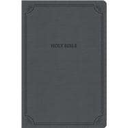 NASB Large Print Thinline Bible, Value Edition, Charcoal LeatherTouch