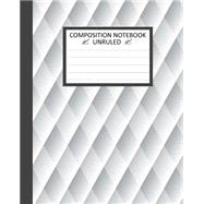 Gray and White Diamond Pattern Unruled Composition Notebook