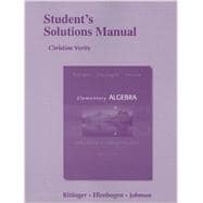 Student's Solutions Manual for Elementary Algebra Concepts & Applications