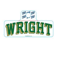 Wright State Blue 84 Double Space Sticker