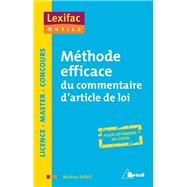 Méthode efficace du commentaire d'article de loi - Licence, Master, Concours