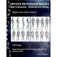 Artists Reference Images - Man's Muscles - Walking and Sitting