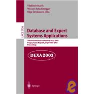 Database and Expert Systems Applications: 14th International Conference, Dexa 2003, Prague, Czech Republic, September 1-5, 2003 : Proceedings