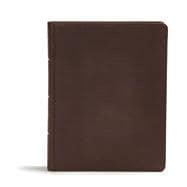 CSB Study Bible, Brown Genuine Leather Faithful and True