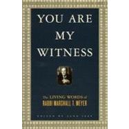 You Are My Witness The Living Words of Rabbi Marshall T. Meyer