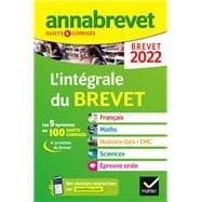 Annales du brevet Annabrevet 2022 L'intégrale du brevet 3e