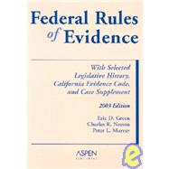 Federal Rules of Evidence, with Selected Legislative History, California Evidence Code, and Case Supplement 2003-2004
