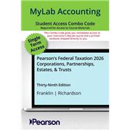 MyLab Accounting with Pearson eText + Print Combo Access Code for Pearson's Federal Taxation 2026 Corporations, Partnerships, Estates, & Trusts book cover, ISBN 9780135428153